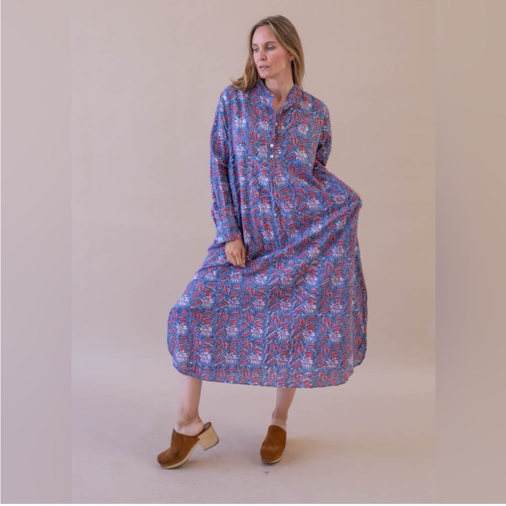 Nwot Mille Resort & Travel Maxi Belljar Long Sleeve Maxi Dress Size M